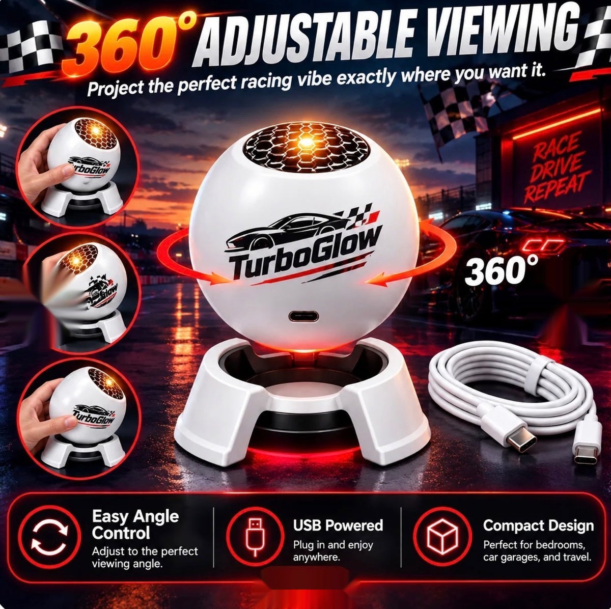 TurboGlow Mini Projector
