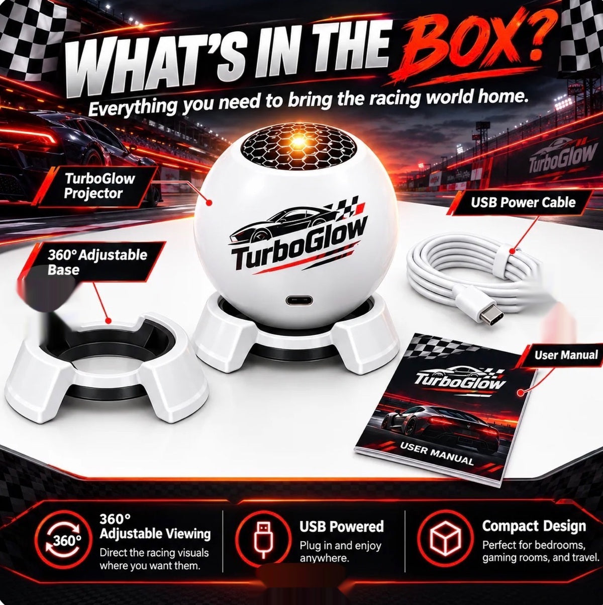 TurboGlow Mini Projector